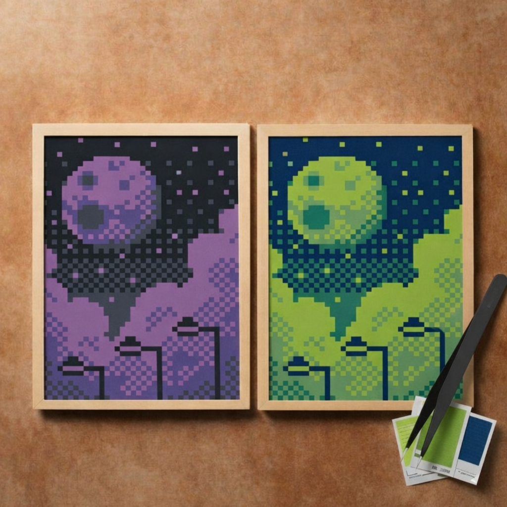 Numaralı Pixel Sticker Yapıştırma Seti