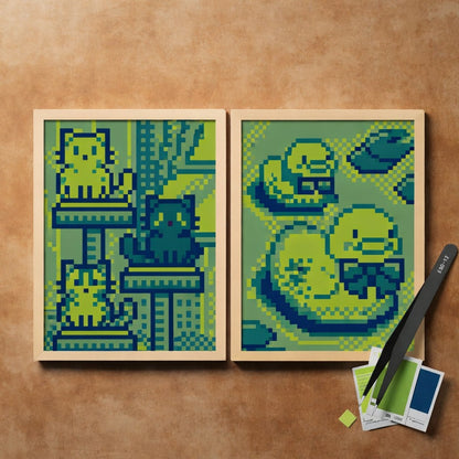 Numaralı Pixel Sticker Yapıştırma Seti