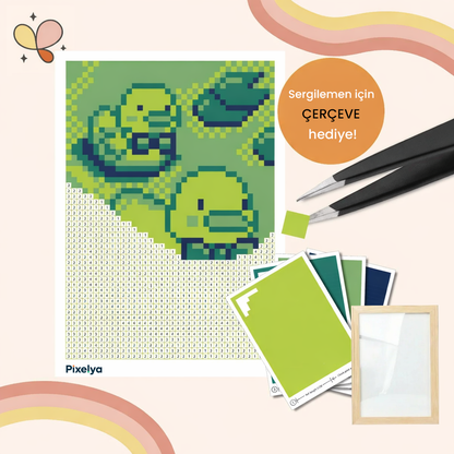 Numaralı Pixel Sticker Yapıştırma Seti